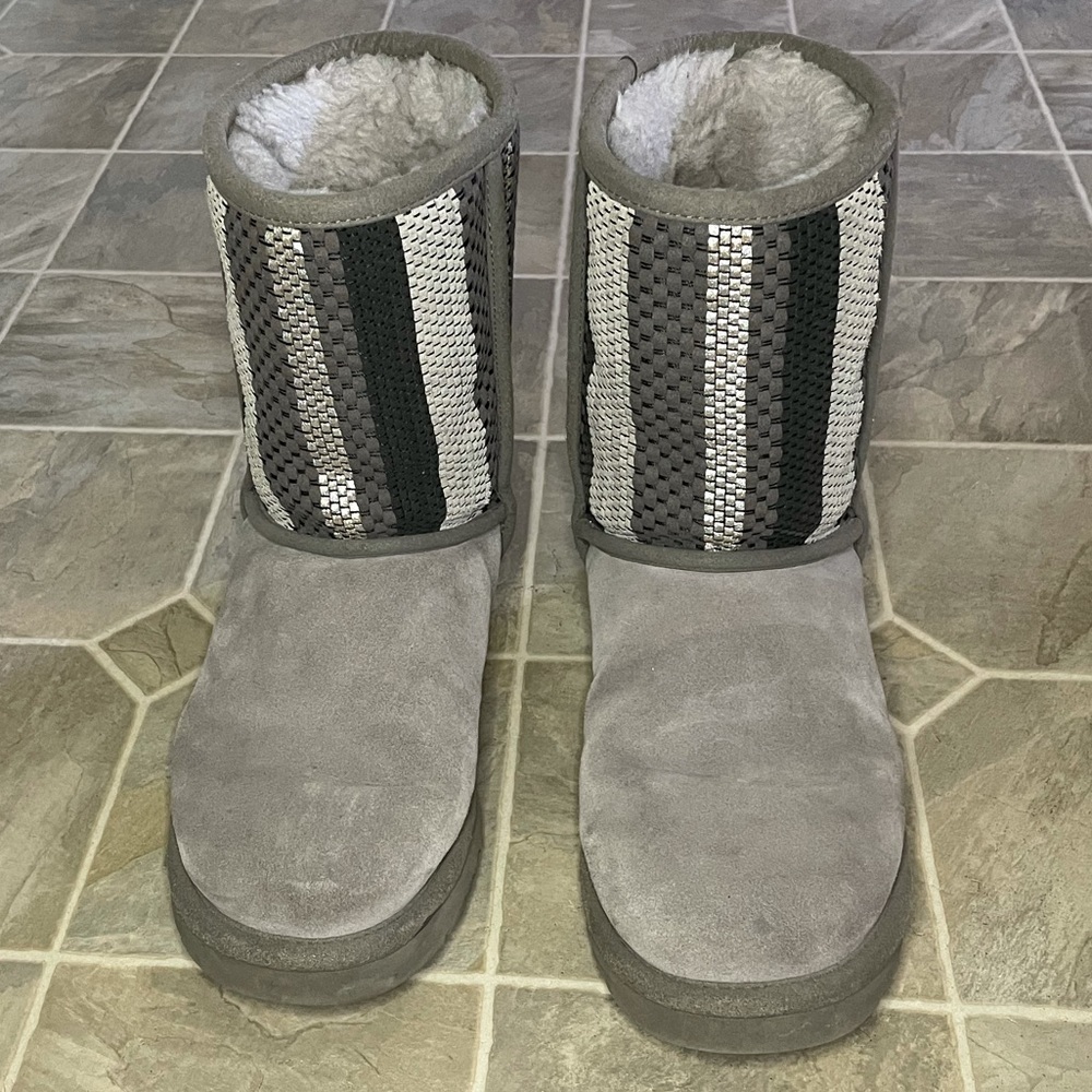 UGG Stripped Mid-Calf Boots